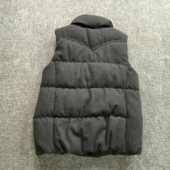 Gap Vest Womens XS Gray Puffer Down-Filled Wool-Blend Full Zip with Snap Preppy - Picture 3 of 13